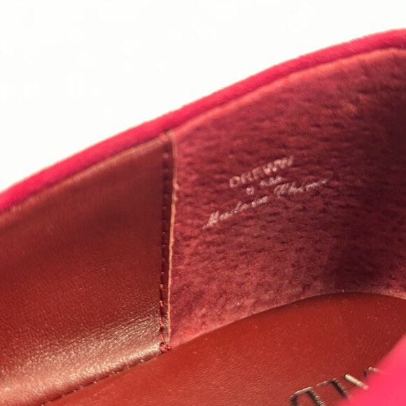Donald Pliner Dreww Pump Size 7.5M Bordeaux Suede Croco Heel Comfort Show - Picture 9 of 16